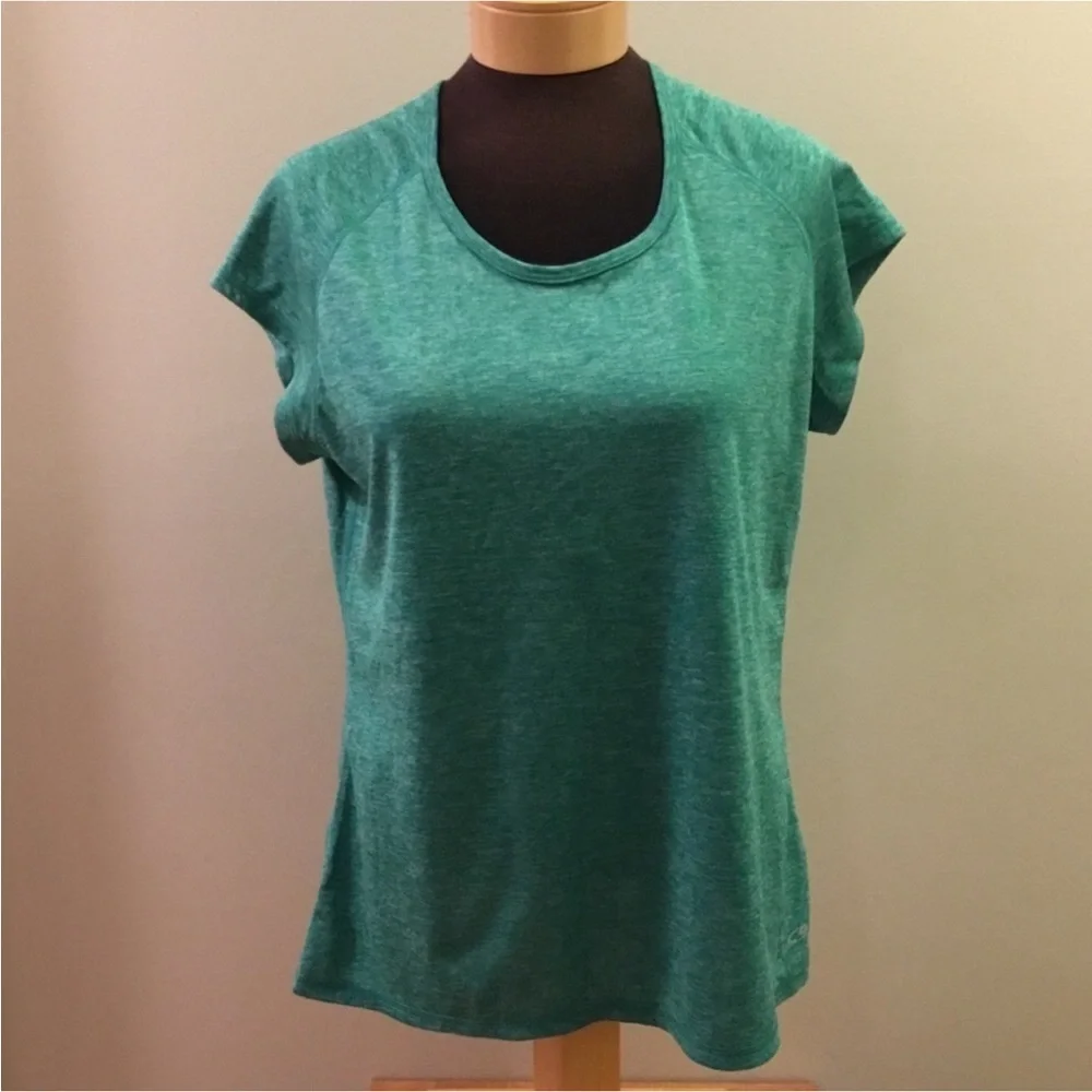 Champion Duodry short sleeve athletic tee Womans size XL green & gray - Picture 12 of 16